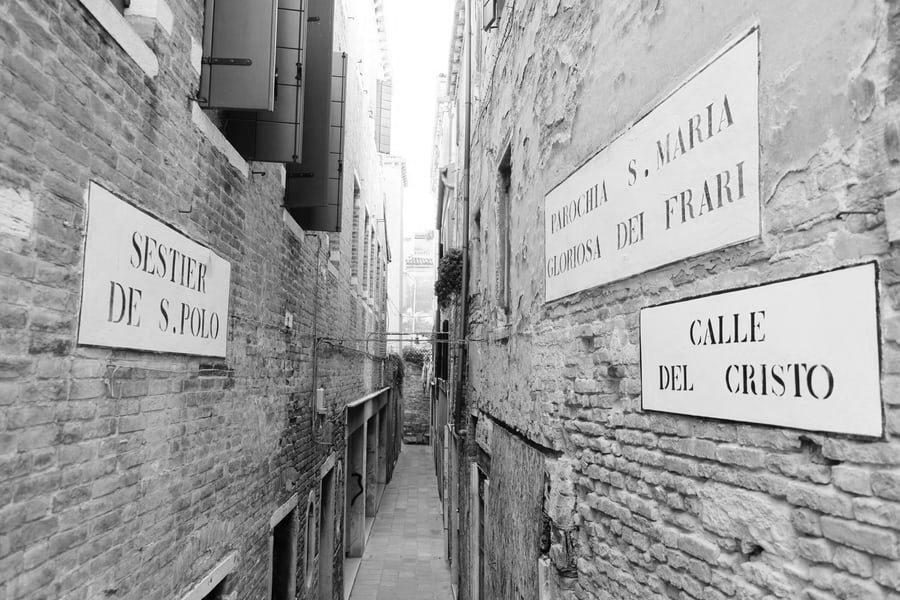 street with street signs in Venice
